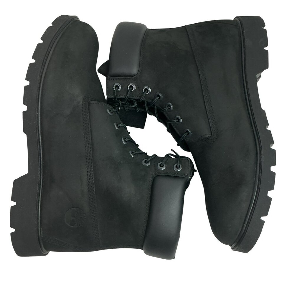Timberland Premium 6” Waterproof Nubuck Leather Boots Mens 12 Black Primaloft 40 - Picture 5 of 15